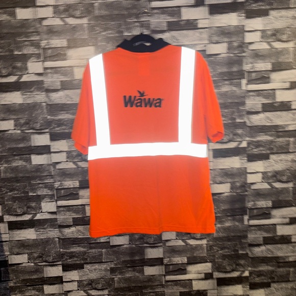 Wawa safety polo Men's Orange Reflective Polo Shirt - Picture 2 of 3